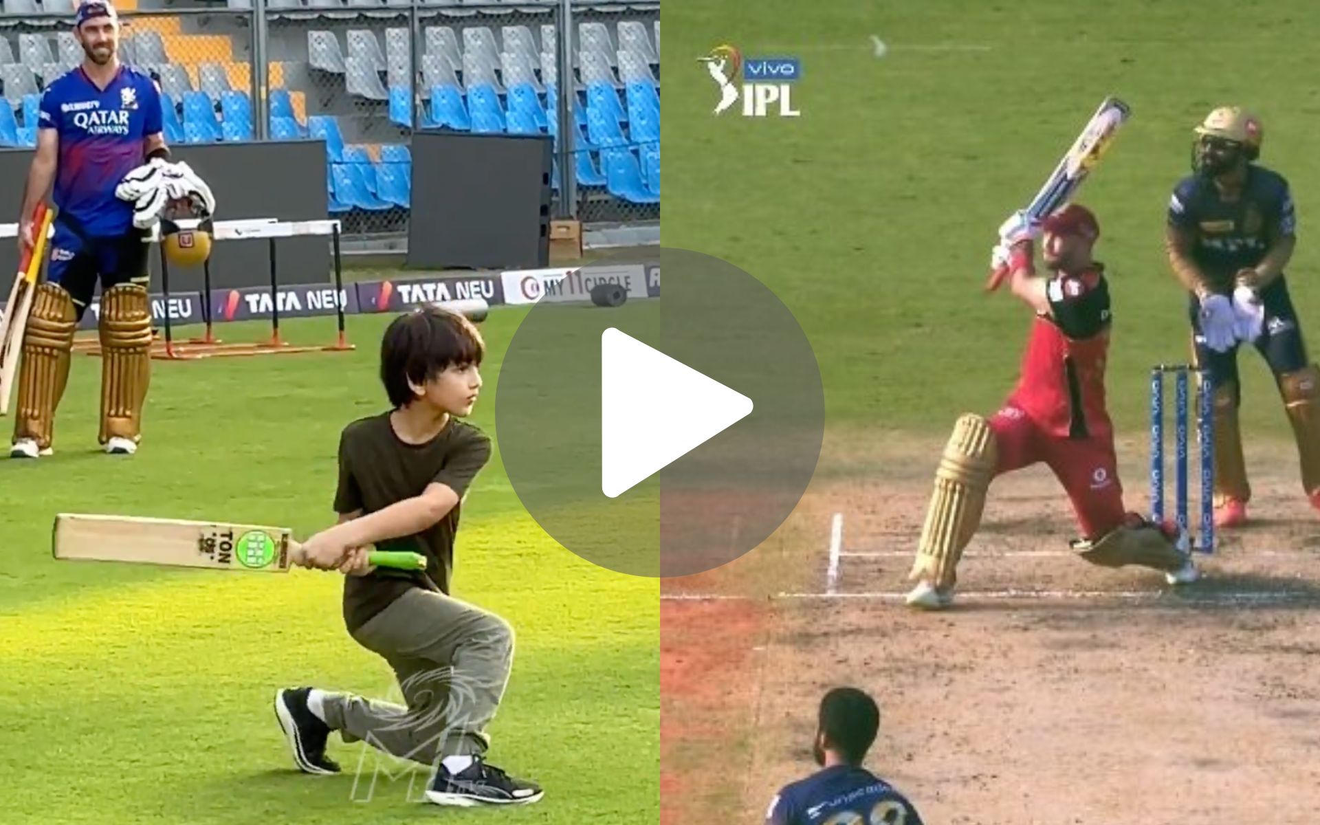 [Watch] Glenn Maxwell Teaches Nabi's Son His Trademark Switch Hits